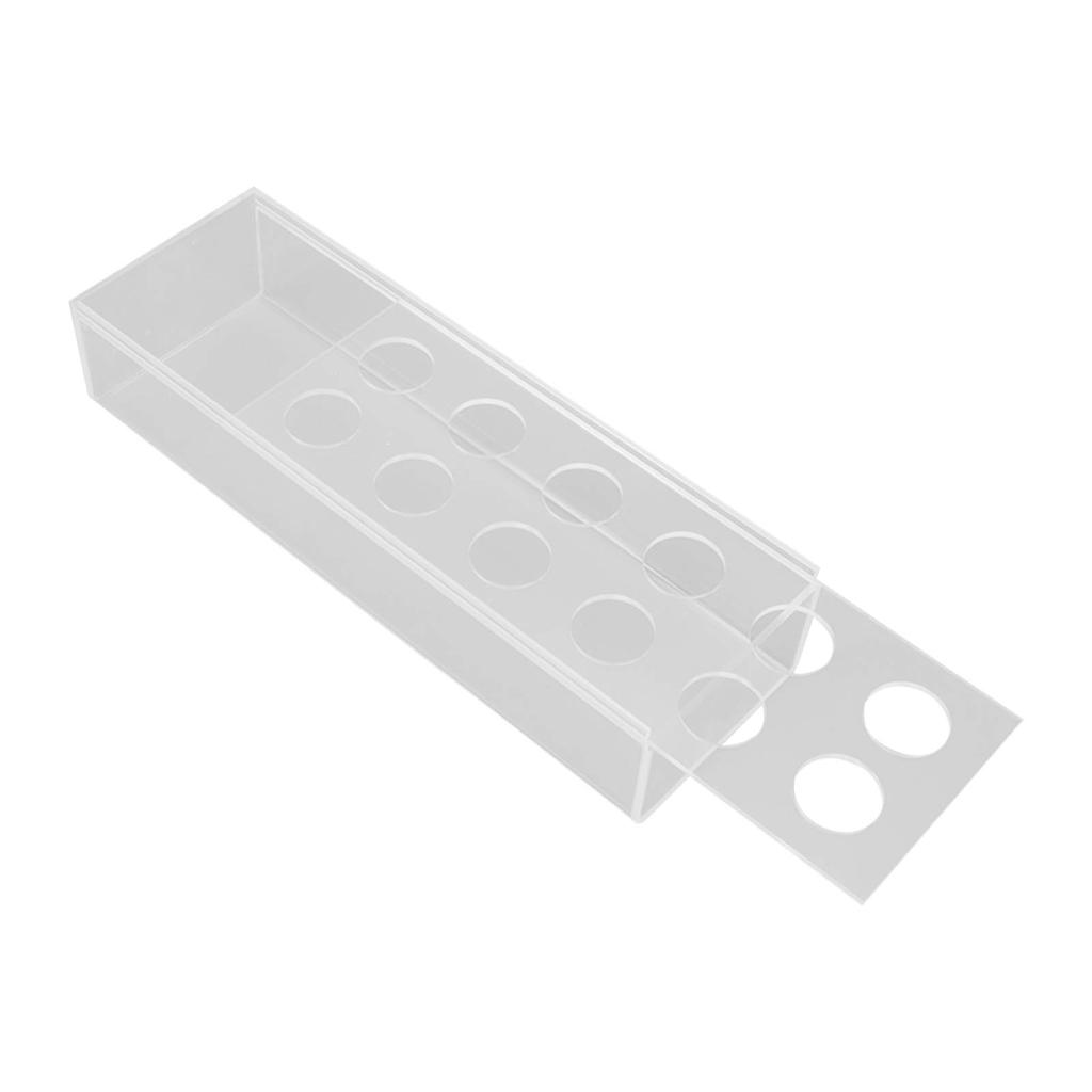 Clear Acrylic Flower Vase Multi Holes Elegant Decorative Long Rectangle Vase for Wedding Home Dining Table Decor 30cm