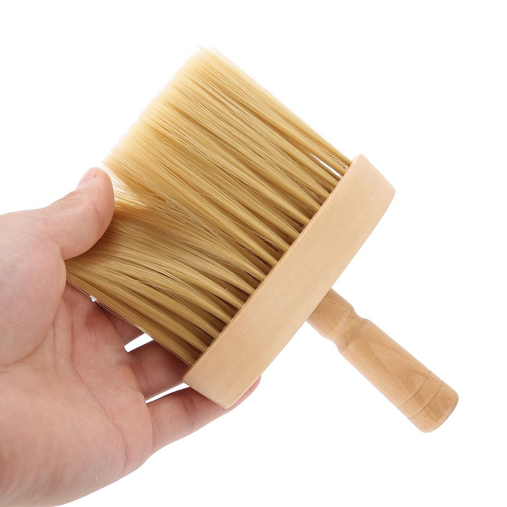 Neck Face Duster Brush Salon Hair Cleaning Wooden Sweep Brush Hair Cut Hairdressing Tool