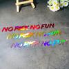 NO RISK NO FUN Laser Motorcycle Stickers Waterproof for Moto Helemt Front Fairing Fuel Tank DIY Bicycle Car Window Vinyl Decals
