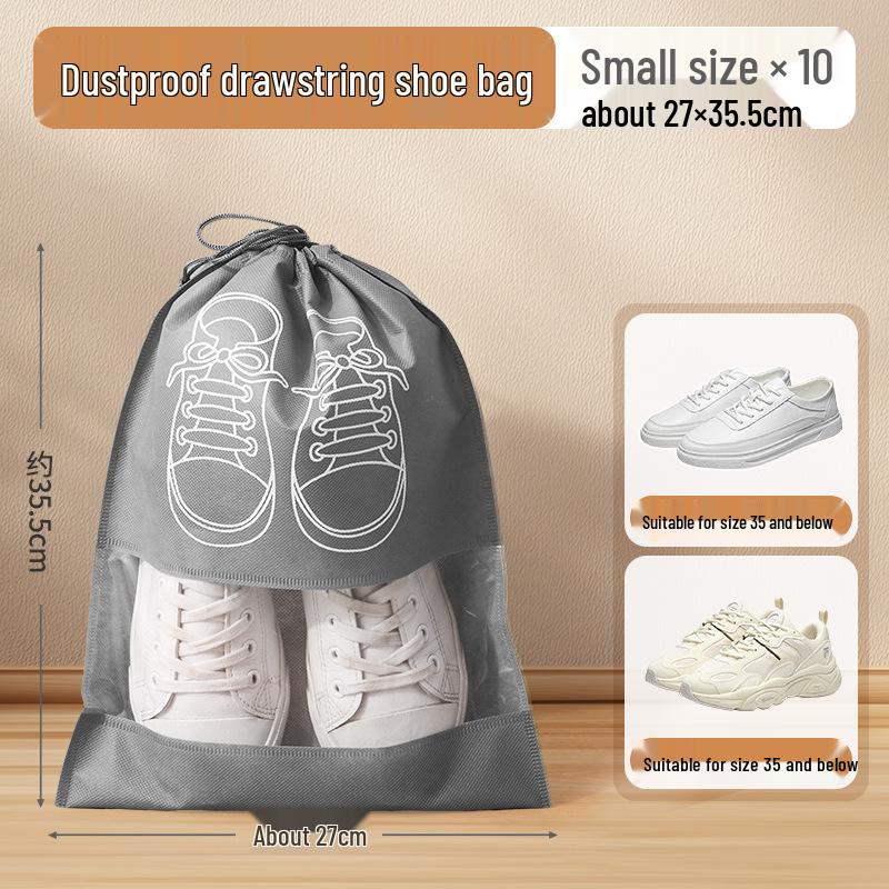 Staubdichter & Feuchtigkeitsabweisender Schuhaufbewahrungsbeutel mit Kordelzug - Reise- & Studentenwohnheim-Organizer