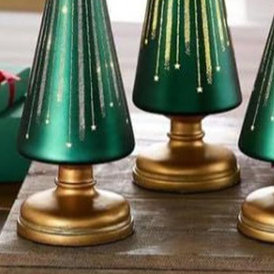 Twinkle Light Christmas Tree Illuminated Starry Night Resin Christmas Tree Ornament for Holiday Bedroom Dorm Tabletop Decor