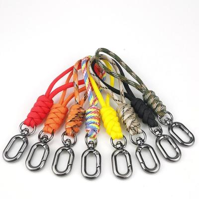 Lanière Porte-clés Paracorde Boucle Ovale Corde de Parachute Haute Résistance Survie d'Urgence Anti-perte Porte-clés de Sac à Dos Accrochage au Cou