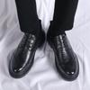 Oficjalne buty wizytowe męskie sznurowane moda Wiosna Jesień Włoskie Obuwie Eleganckie Klasyczne Prawdziwa Skóra But dla Mężczyzn