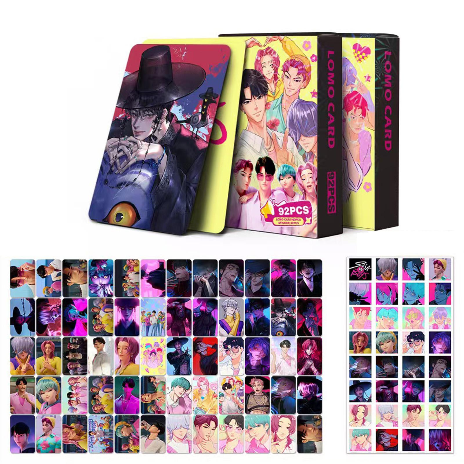 

Набор из 92 коллекционных карточек с мультяшными фотографиями в стиле аниме, сувенир One Size синий