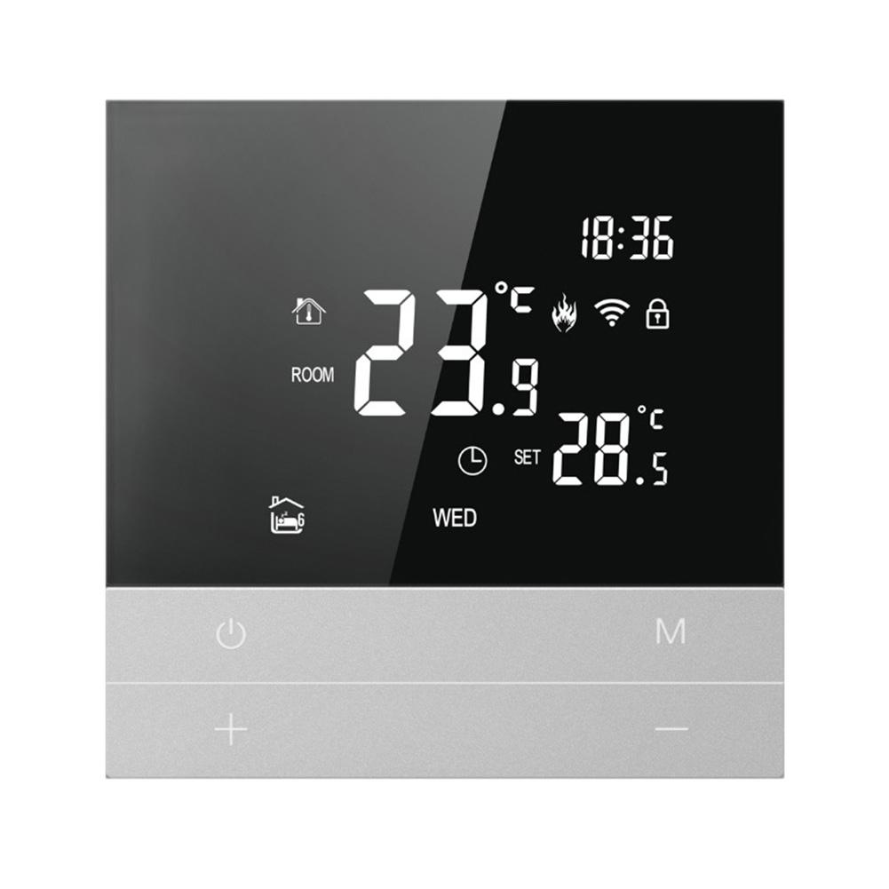 For Tuya LCD Touch Thermostat Floor Heating Controller Wifi Connected Thermostat Wifi Boiler Thermostat Voice Control Smart Home