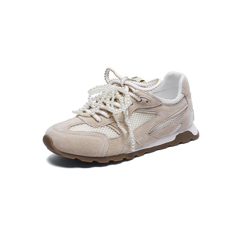 Mesh breathable women's summer thin leather comfortable thick bottom heightening leisure sports