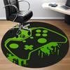 1pcGamer Controller Office Round Area Rug, Indoor Mat Suitable For Office, Under Office Chairs Bedroom Living Room Home Decor, Room Deco