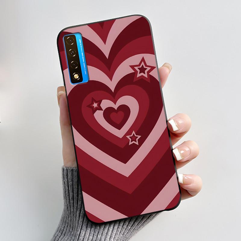 Case For TCL 20S 20L 20L+ 20 Pro 5G Luxury Cute Love Rabbit Funny Black Soft Silicone Phone Case For TCL20 20Pro 5G Back Cover