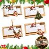 Hanging Holiday Decoration for Tree Wooden Money Holder, Personalized Cash Gift Wallet with Santa Christmas Card Holder Design, Creative Ornament,