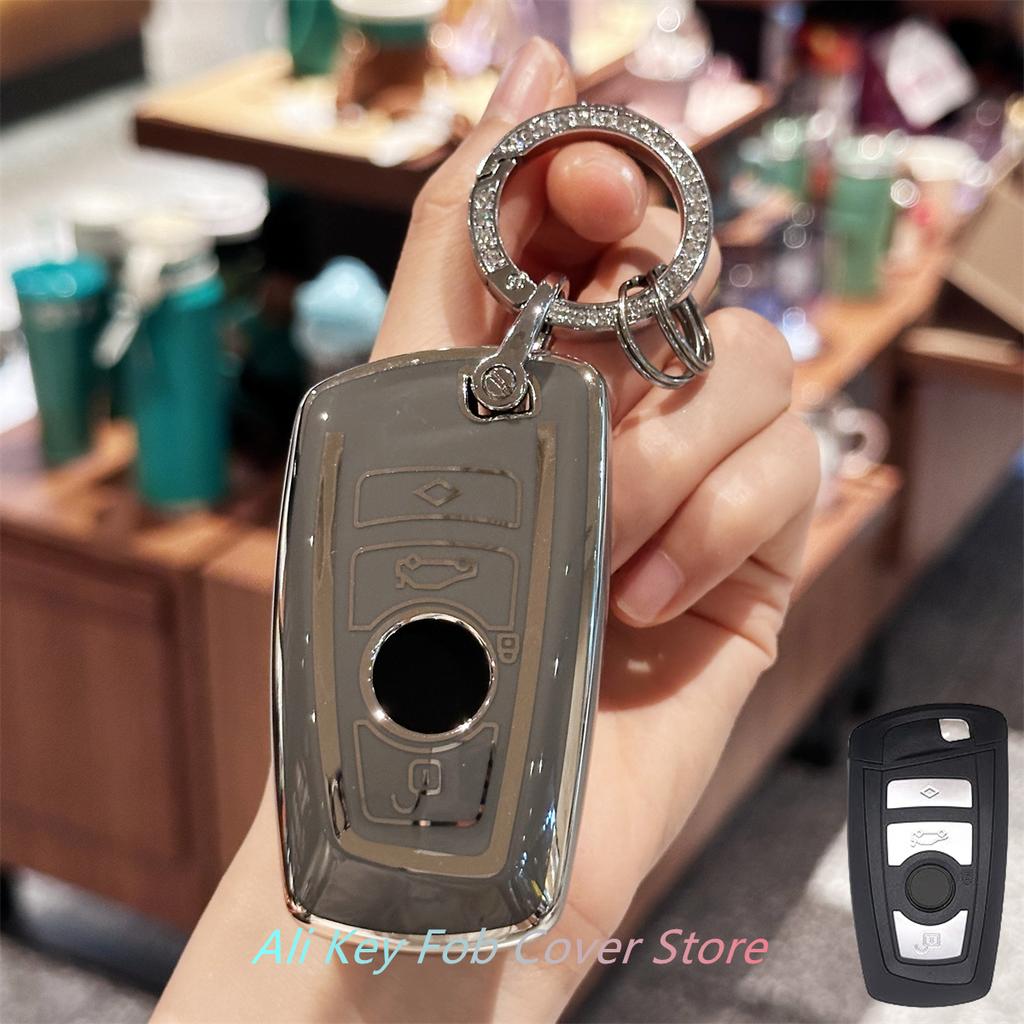Key Fob Cover Keychain Lanyard for BMW 1 3 4 5 6 7 Series X3 X4 M5 M6 GT3 GT5 Keychain Keyless Entry Remote Case Holder