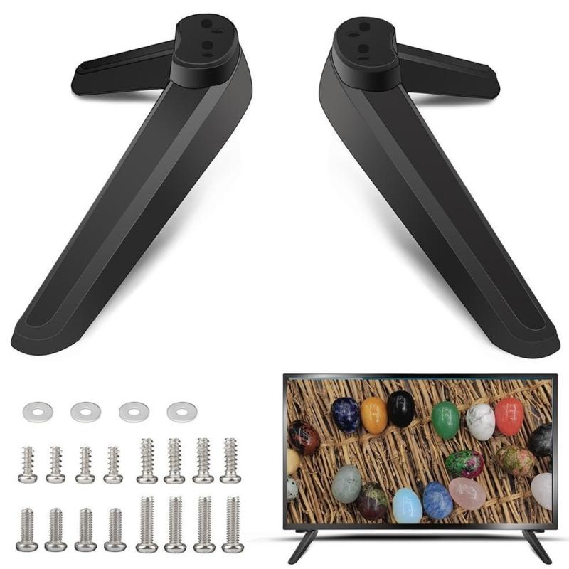Secure TV Base Stand ABS Metal Pedestal Feet For Stability Preventing Tipping With Simple Setups