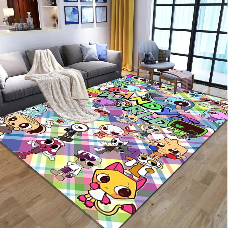 Dandy's World Pattern Rug, Indoor/Outdoor Mat, for Picnic, Gameroom, Bedroom, Office, Living Room, Home Decor Carpet, Birthday Gift