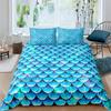 Fish Scales Duvet Cover Set Bedding Set Colorful Mermaid Scale Quilt Cover Pillowcase Queen Size Girls 2/3pcs Comforter Cover