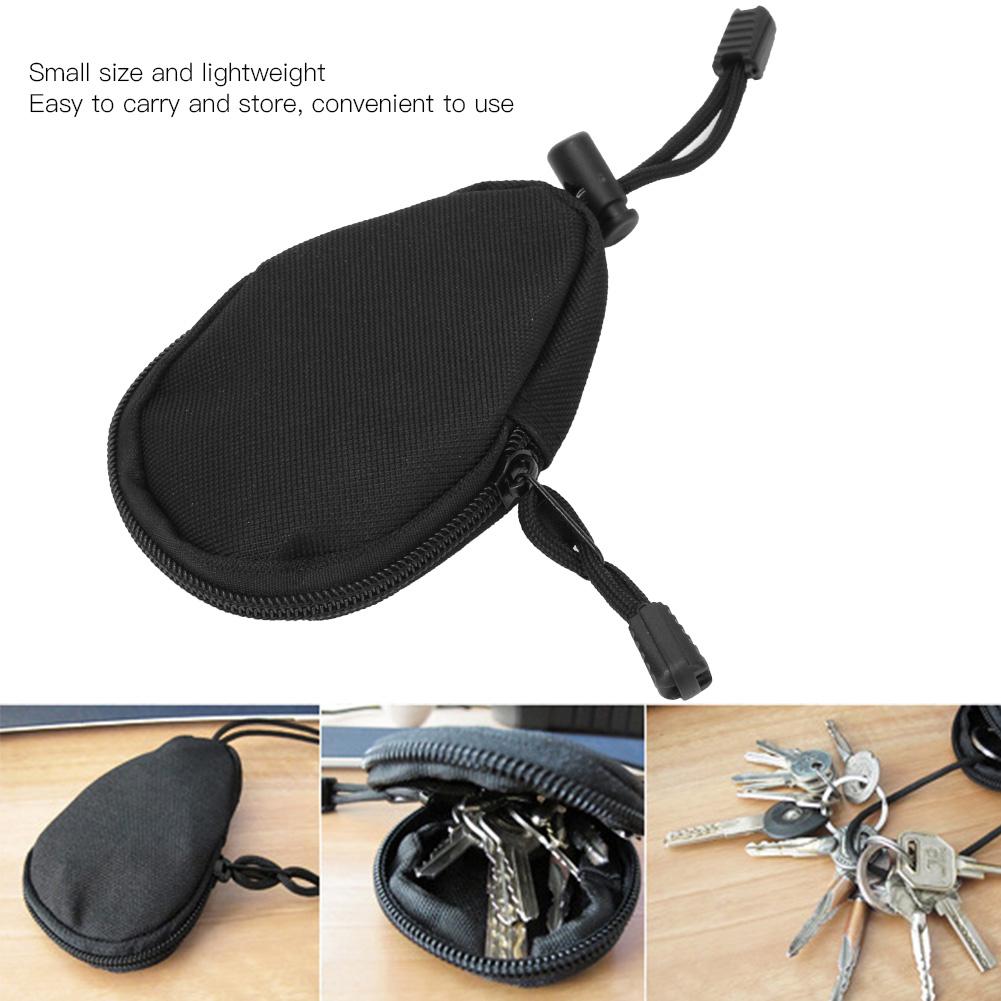 Oxford Cloth Black Tactics Key Bag Change Coin Purse Outdoor EDC Utility Tool Equipment Pouch