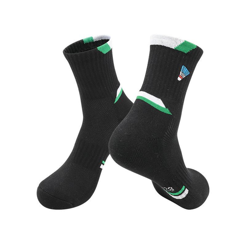 Professionelle Badminton-Socken Herren Handtuchsohle Herren Schweißabsorbierend Rutschfest Damen Mittelschaft Sportsocken Badminton Socken