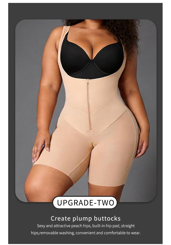 Women's Postpartum Tummy-Control Butt-Lifting Shapewear with Zipper Crotch