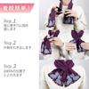TERAICHI Mini Scarf with Mixed and Insert Neck Warmer Women's Cross-Shaped Inserts, Pattern, (Purple)