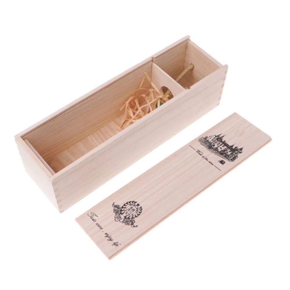 with Rope Handle Red Wine Packing Box Fixed Pallet Wine Storage Box Creative Wooden Wine Box Party