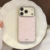 Fritillary is suitable for Apple 17pm mobile phone case magnetic suction bracket iphone16 powder polka dot gilt 14 anti-drop 15 mirror