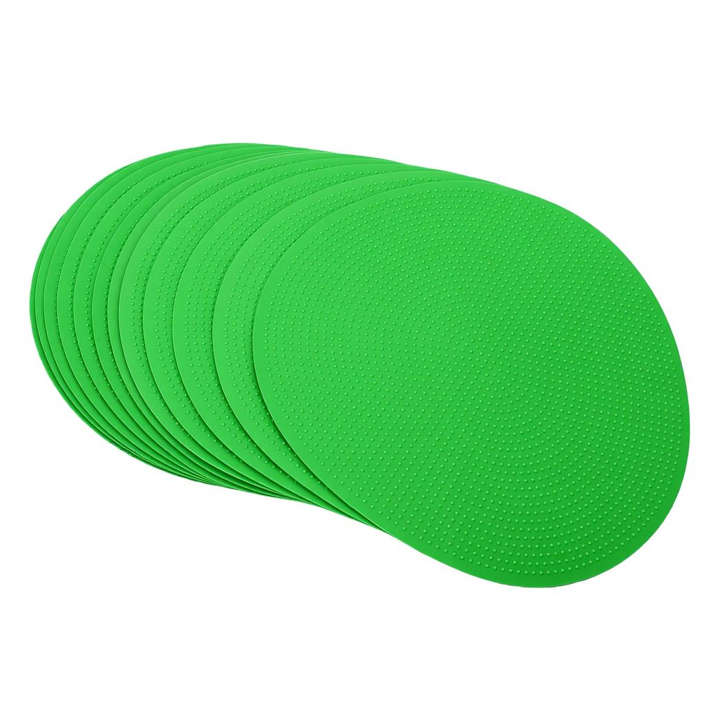 12pcs 19cm Soccer Training Marker Discs Non Slip Bright Colors Lightweight Round Marker Disc Green