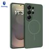 New applicable s26 ultra mobile phone case with magnetic suction thin ring 25edge all-inclusive lens s24 anti-drop protective case