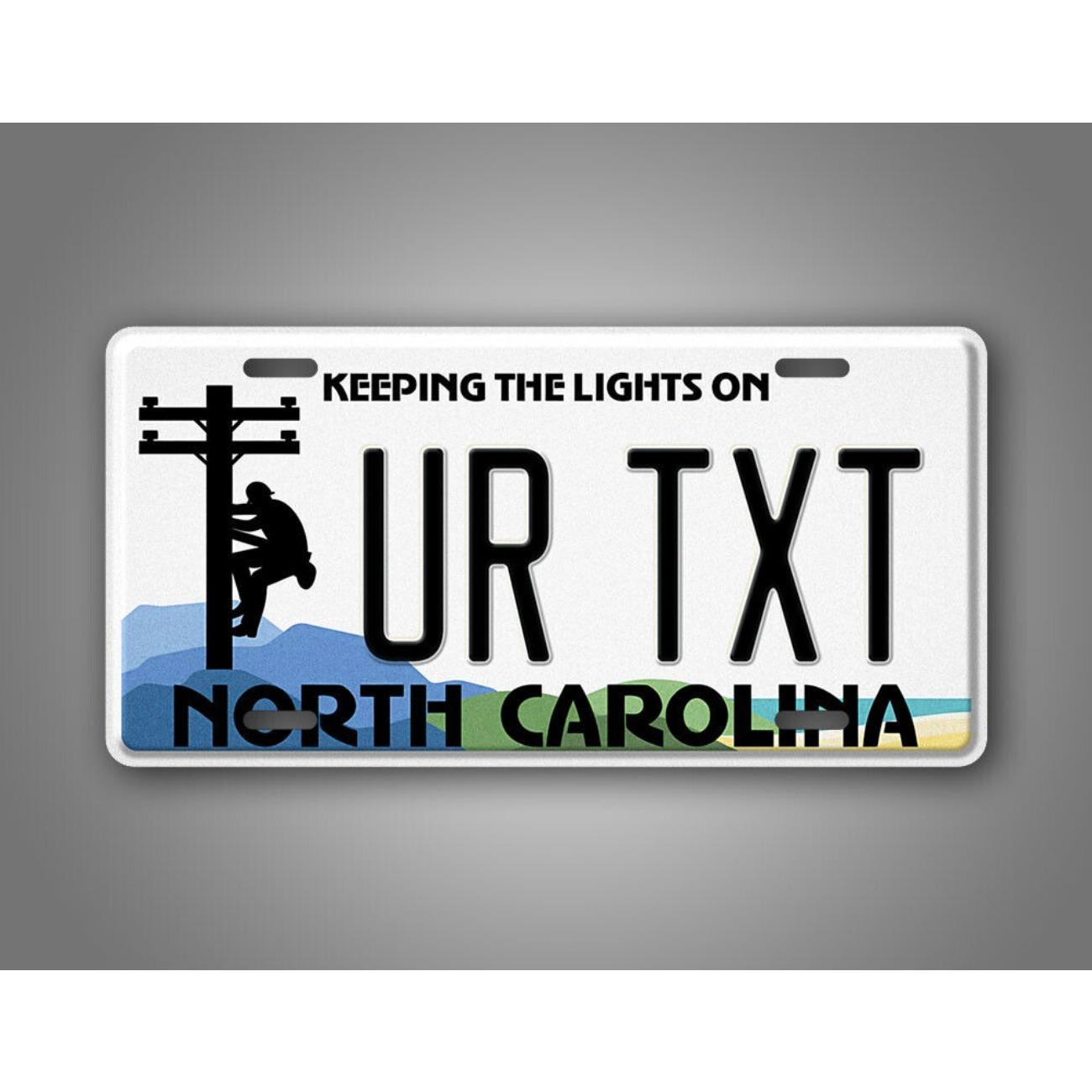 

Personalized North Carolina Keep The Light Tin Sign Retro Metal Poster Wall Art Decoration белый