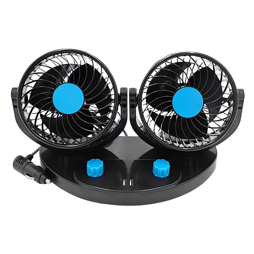 

Dual Head USB Car Cooling Fan 2 Wind Speed Car Air Circulation Cooler Adjustable Angle Auto Ventilation Fan Auto Accessories