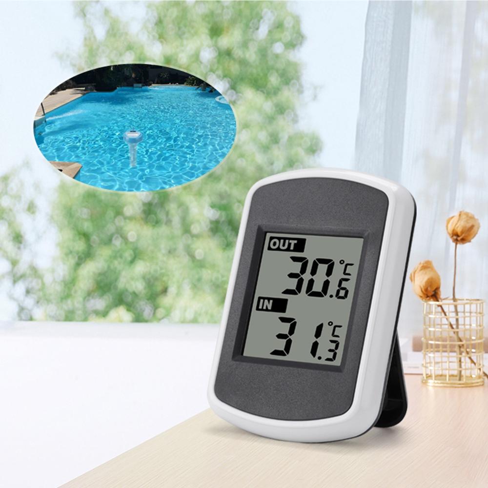 TS-WS-42 Solar Powered Wireless Floating Thermometer for Pool Spa Indoor Outdoor Temperature Meter
