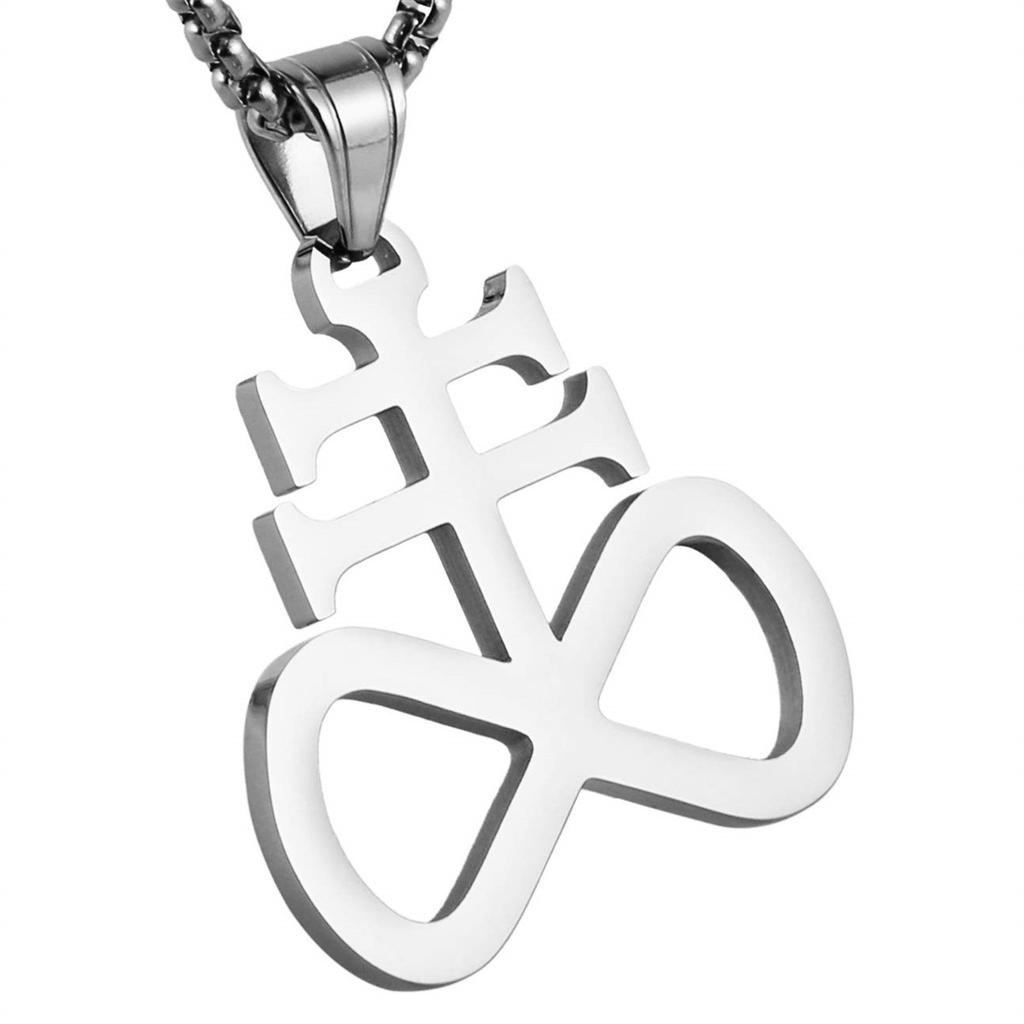 8-Character Pendant Necklace Stainless Steel Religious Graphic Men'S And Women'S Fashion