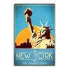 Vintage American Cities Travel Metal Signs  New York Alaska Ohio Washington  Wall Decor Poster  Retro Home Decor Sticker Paintin