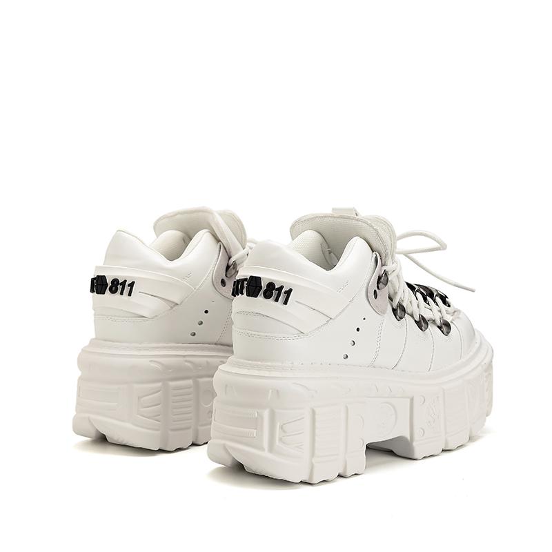 Gothic Kotníkové Rockové Boty Dámské Tenisky Nový Punkový Styl Dámské Boty Šněrovací Výška Podpatku Platformové Boty Dámské Kovová Dekorace