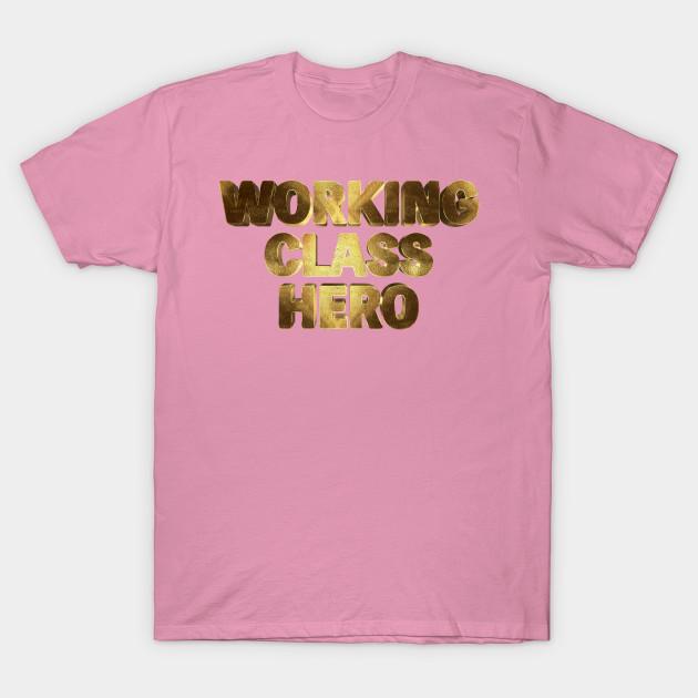 T Shirt Women Working Class Hero Golden Typography Harajuku Print Kawaii Tshirt Summer Short Sleeve Female T-Shirt Top Tee