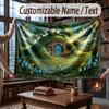 Mushroom Forest Theme Throw Blanket Custom Name Text Personalized Blanket Soft Cozy Blanket for Home Sofa Bed