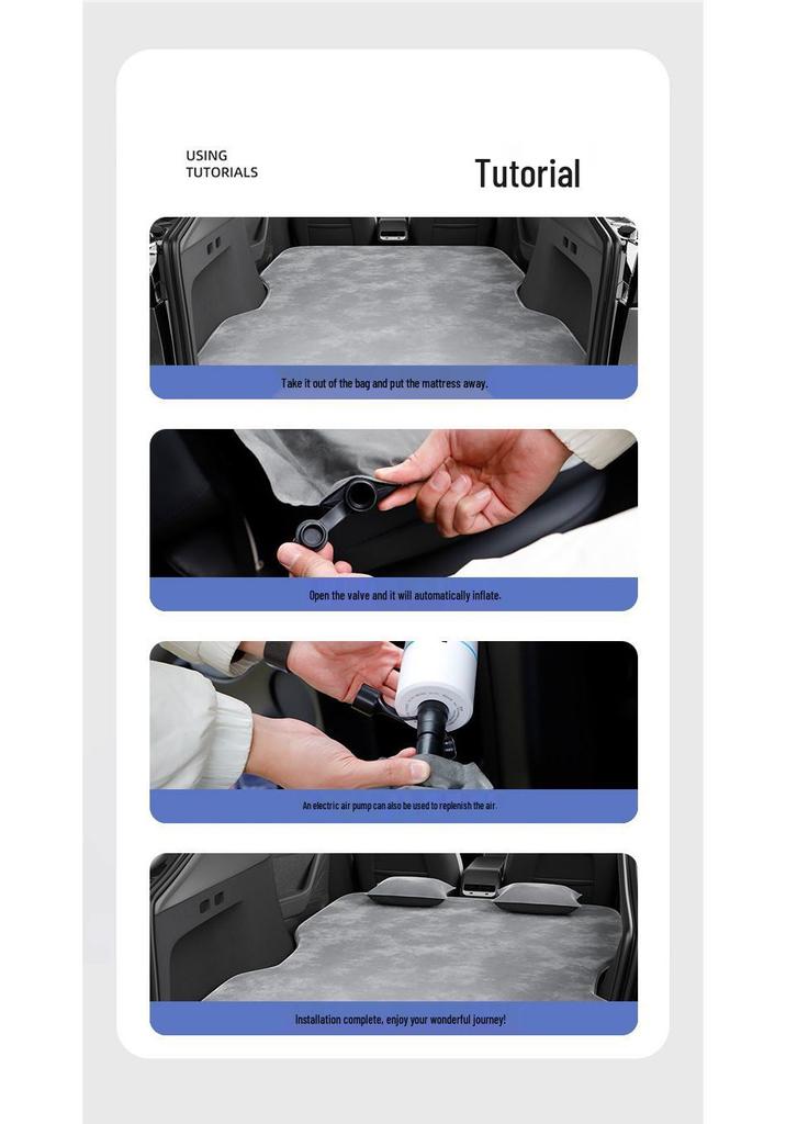 BYD Tang Car Bed Mattress - Inflatable Rear Seat Sleeping Pad for DMI-EV Trunk