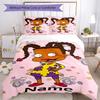 3pcs Custom Name Rugrats Bedding Set Duvet Cover Closure Includes 1 Duvet Cover & 2 Pillowcases, Soft and Comfortable for All Seasons.