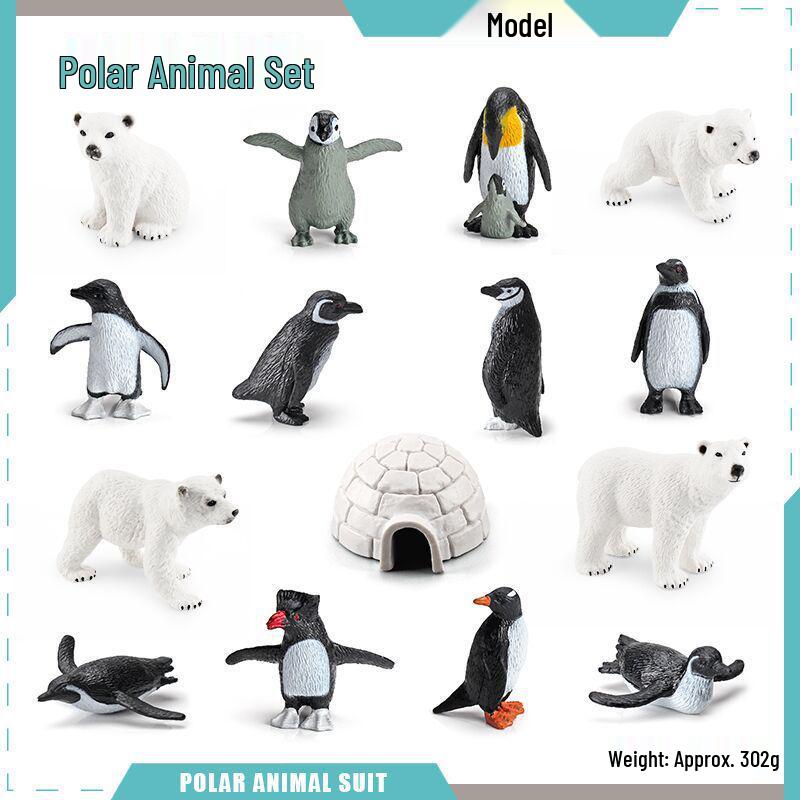 Popular Simulation Arctic Animal Figurines: Polar Bear, Fox, Seal, Walrus, Whale