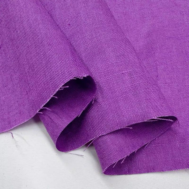 Tissu Pur Lin Lin Lavé Confortable Respirant Tissu Printemps Été DIY Robe Pantalon Large Veste Légère Vêtement