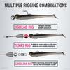 15PCS Fishing Lures 6cm 1.3g PVC Soft Bait T-Tail Swimbait Wobblers Slow Sinking Artificial Lure Pike Bass Fishing Tackle Pesca