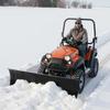 Snow Plow Kit, 122 cm Universal Snow Plow Attachment, Height & Left-Right Adjustable, Quick To Detach, Steel ATV Scrape Blade, 3 Mount Options,