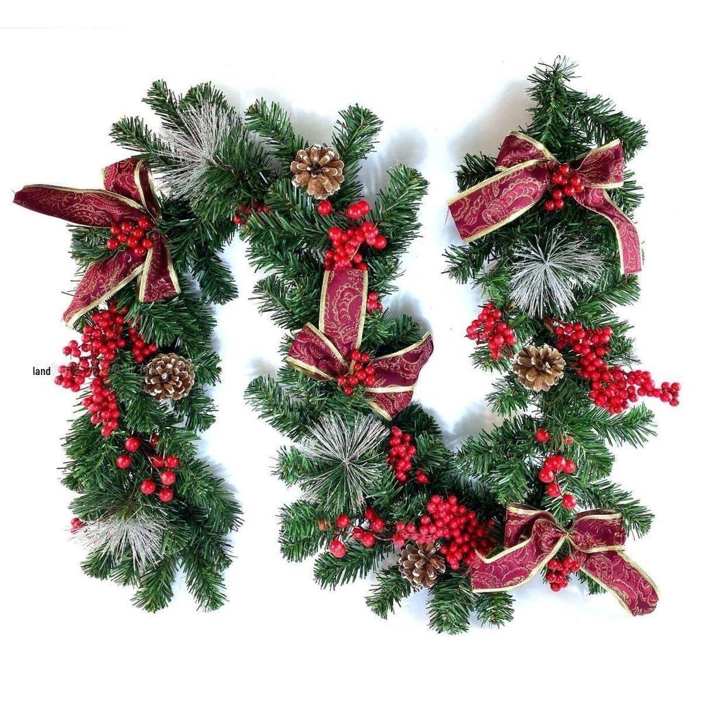 Guirnalda de Navidad de PVC Ignífugo de 2,7 m para Decoración de Ventanas y Techos