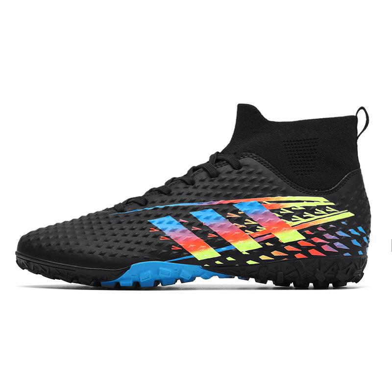 New Large-size Football Shoes Men's High-top Young Students Game Training Artificial Turf Long Broken Nails Football Shoes