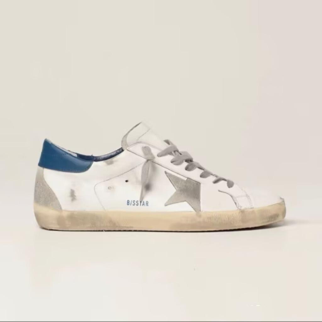 Unisex Retro Distressed White Shoes: Versatile, Height-Enhancing Korean GG Star Design
