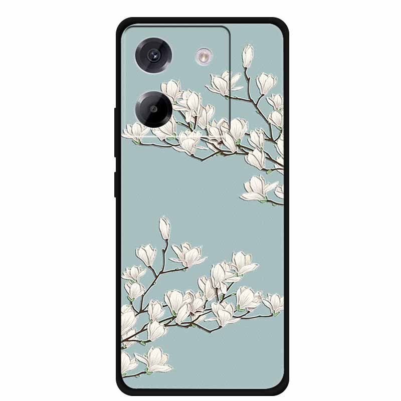 3D Phone Cover For Poco M7 Plus Pro Soft TPU Silicone Case for Poco M 7 PocoM7 Embossed Flower Blossoms Cartoon Gift Cute Bumper