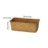 Woven Seagrass Wicker Storage Basket Rectangular Straw Rattan Basket Multipurpose Fruit Cosmetic Sundries Storage Organizer