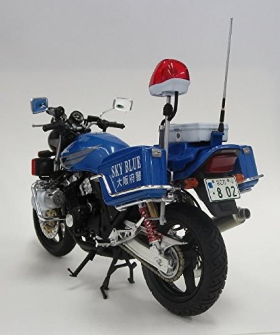 Aoshima Bunka Kyozaisha Naked Bike Honda CB400 SUPER FOUR Осака префектурная полиция небесно-голубой командный синий велосипед 1/12 No.SP