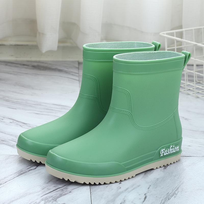 

Trendy Japanese Women s Winter Rain Boots - Non-slip Mid-calf Rubber Shoes for Car Wash, Grocery Shopping, and Kitchen Use. 37