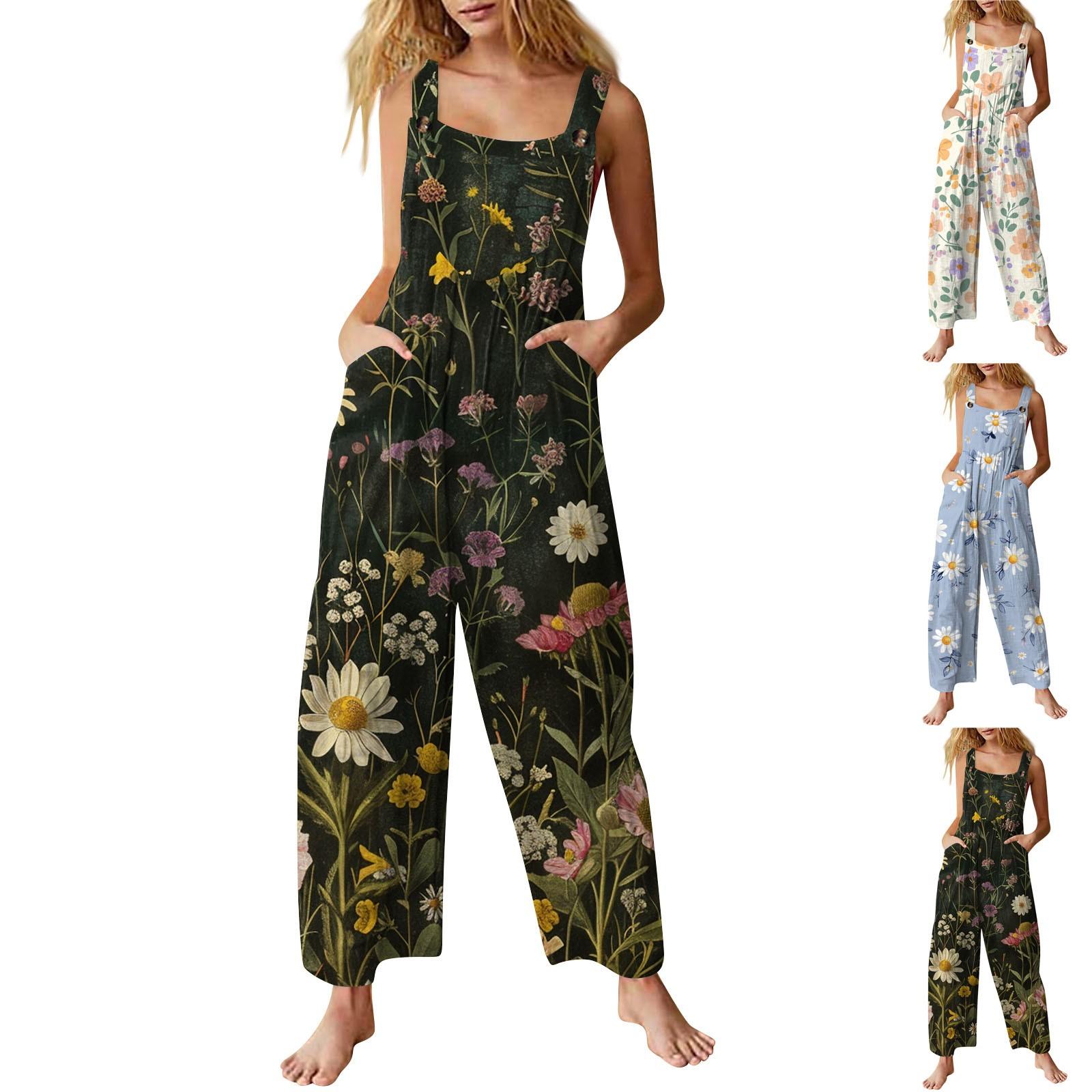

Women s Jumpsuit Printed Casual Loose Jumpsuit XXXL