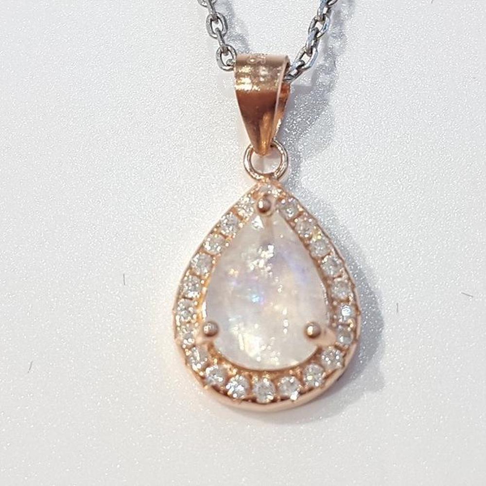 

[Bluek] Moonstone Gemstone Pendant 230308-14 June Birthstone (S9754459)