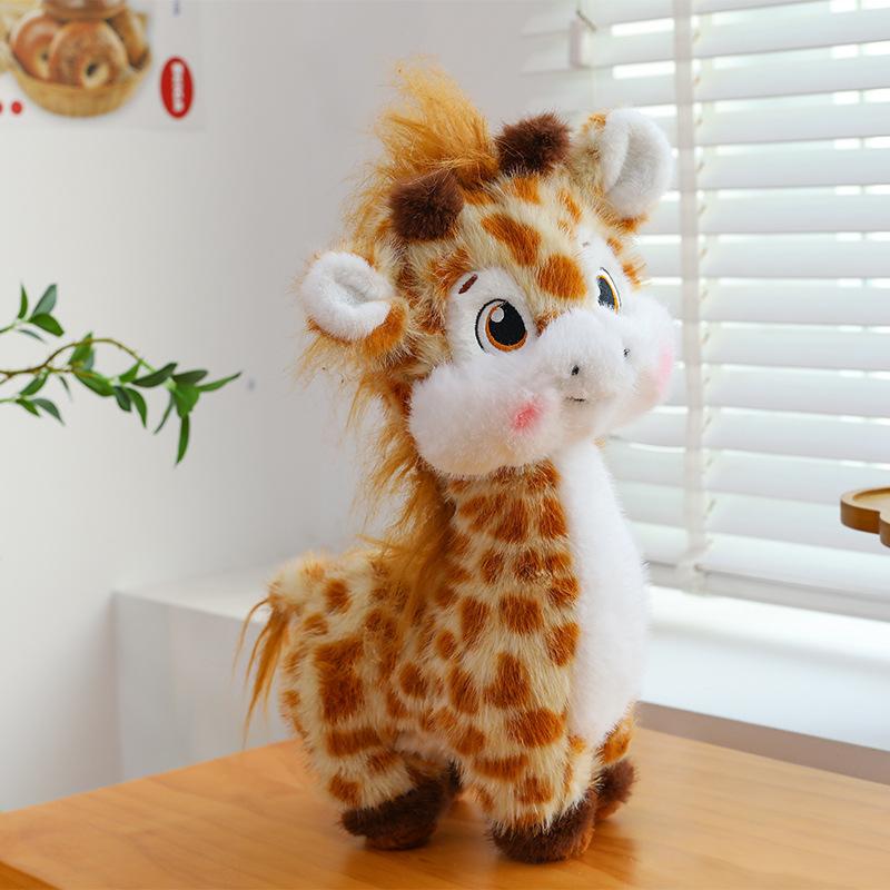 

New simulation deer doll cute giraffe plush toy children s rag doll ornament for gifts 35cm 0.3 жирафовый