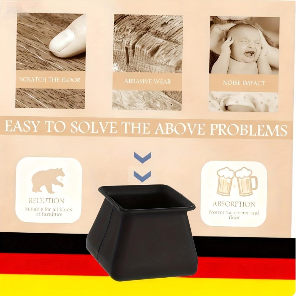 24PCS Non-slip Furniture Legs Protectors Noise Reduction Table Feet Cover  Hardwood Floors